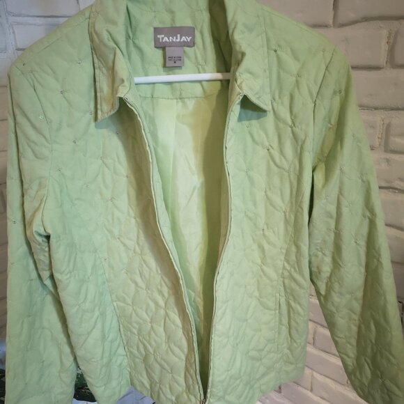 TanJay Ladies Mint Green Lightweight Fully Lined Quilted Jacket - Picture 4 of 12